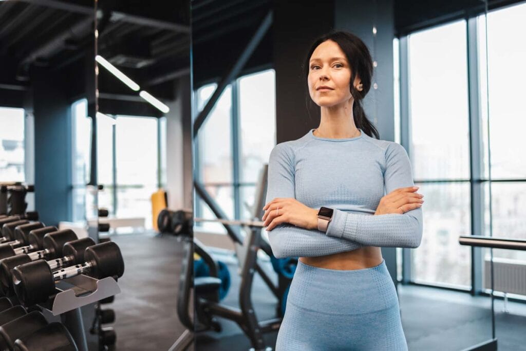 Fotografering på gymmet för att visa sina intressen på tinder.