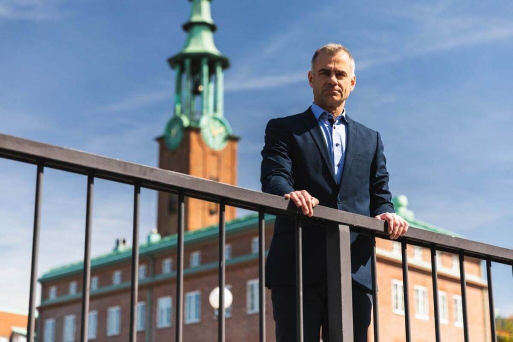 Porträttbilder i stadsmiljö för företag.