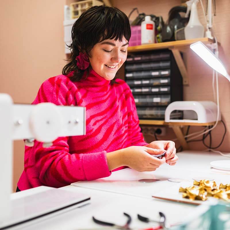 Företagsbilder content creation som visar hantverket i bild.