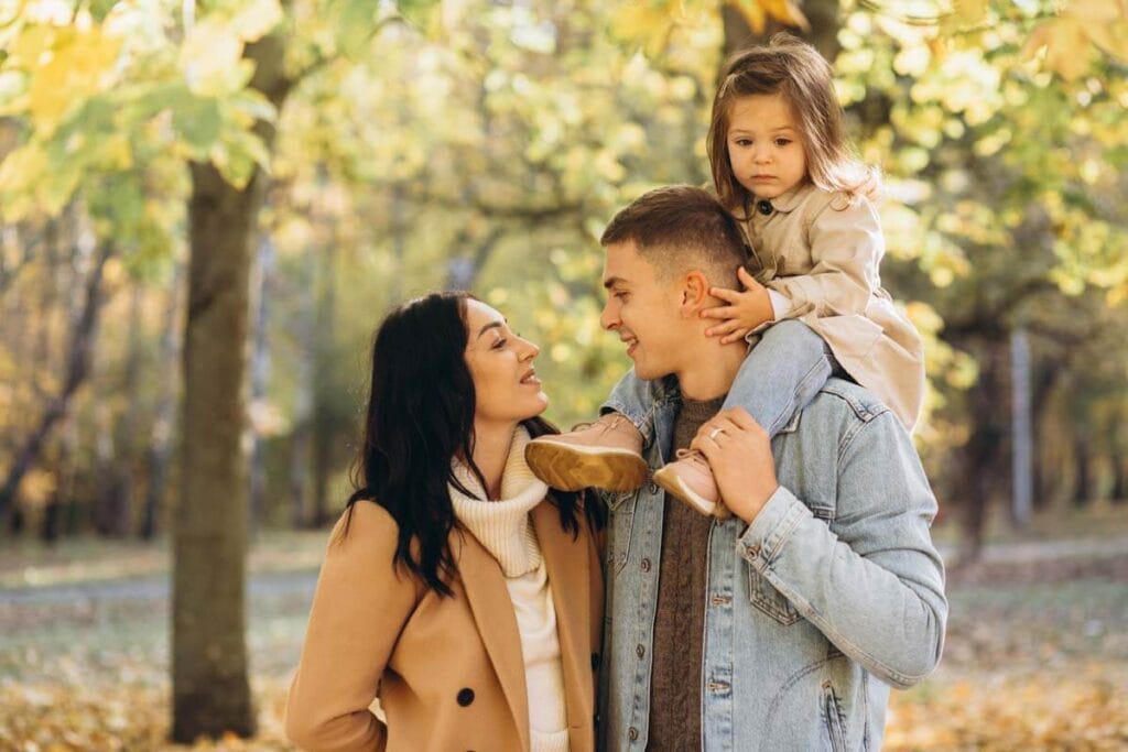 kläder för familjefotografering på hösten